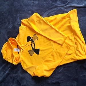 Bright Orange Men's Under Armour Hooded Sweatshirt